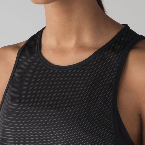 Lululemon Squad Goals Tank Trinity Mesh Black Pickleball Gym Tennis Golf Workout - Picture 7 of 7